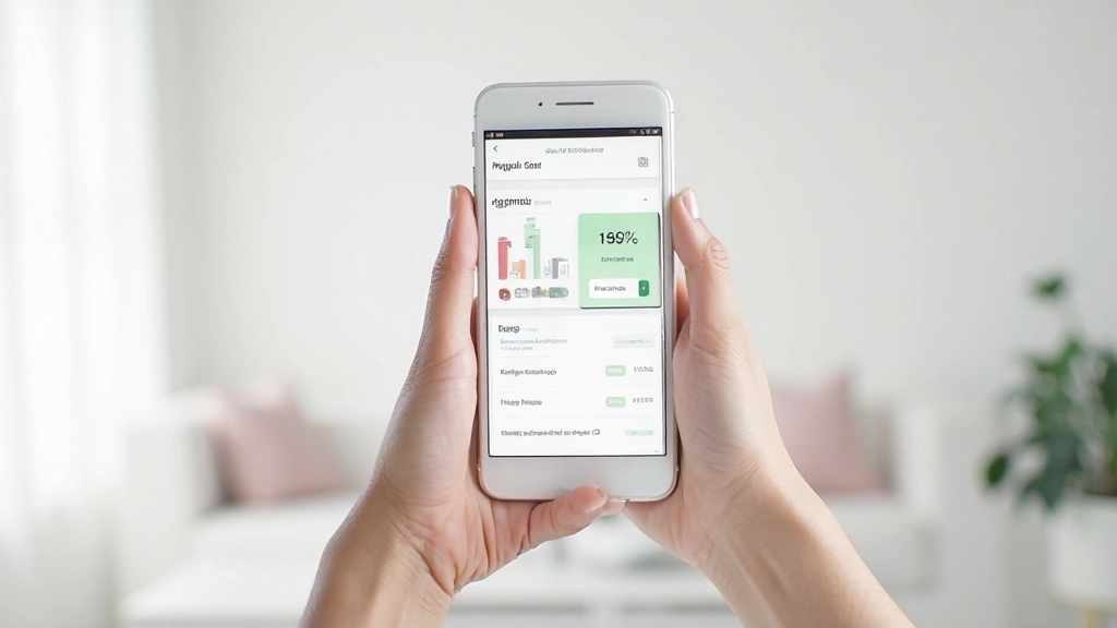 Экран мобильного телефона с приложением для отслеживания расходов